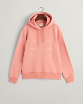 Gant Tonal Archive Shield Hoodie koralle