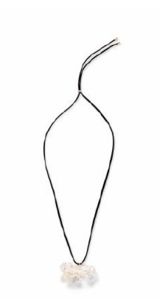 Masai MaRoserie Kette Blume weiss auf Lederband
